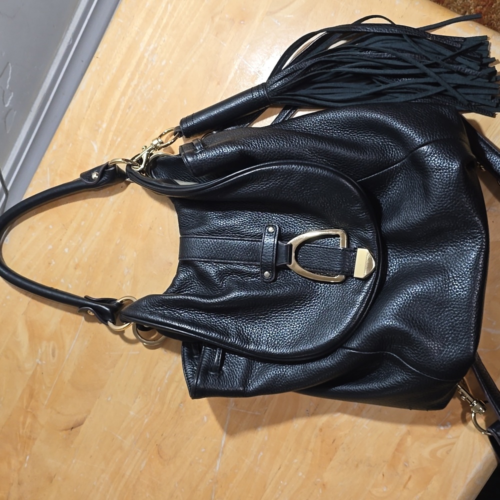 Black leather GILI backpack purse